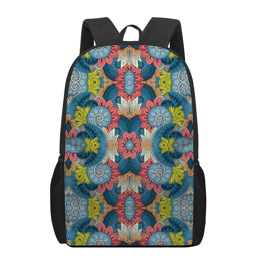Native Tribal Bohemian Pattern Print 17 Inch Backpack