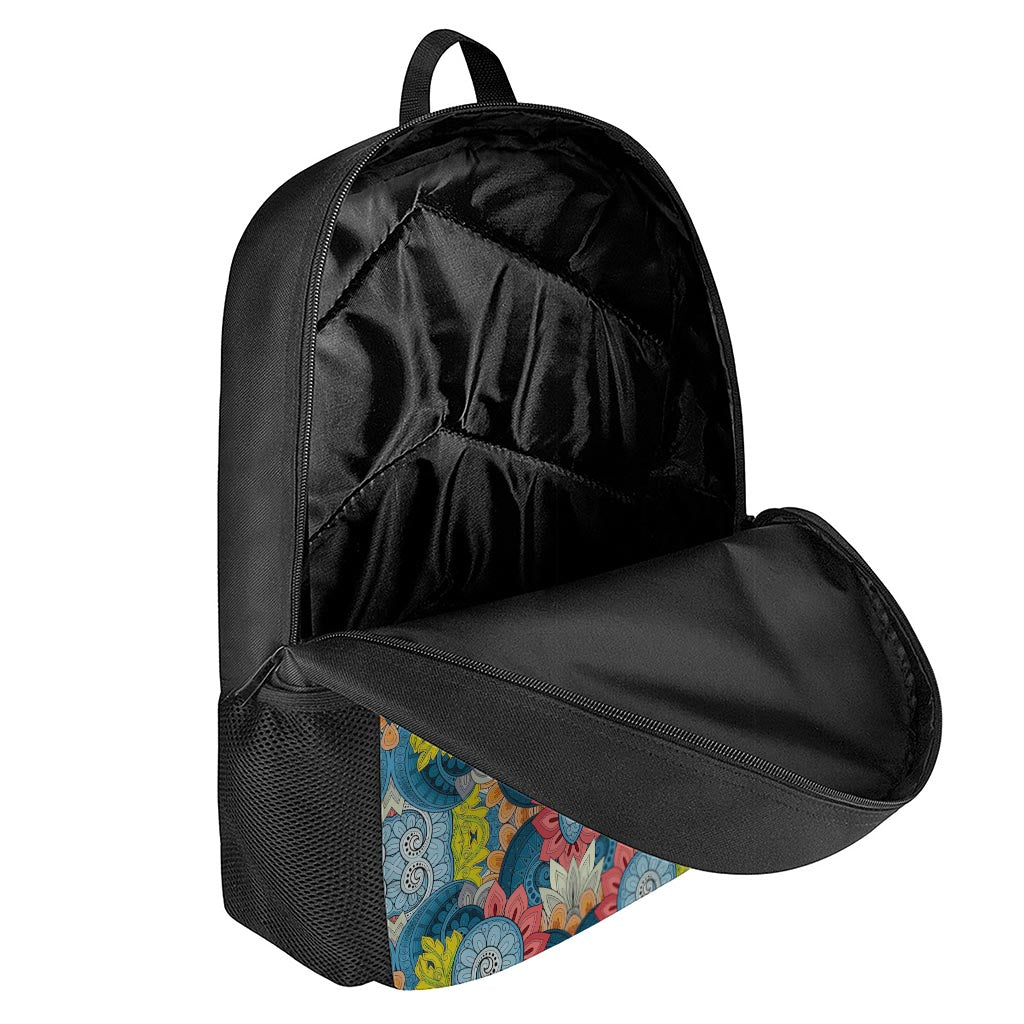 Native Tribal Bohemian Pattern Print 17 Inch Backpack
