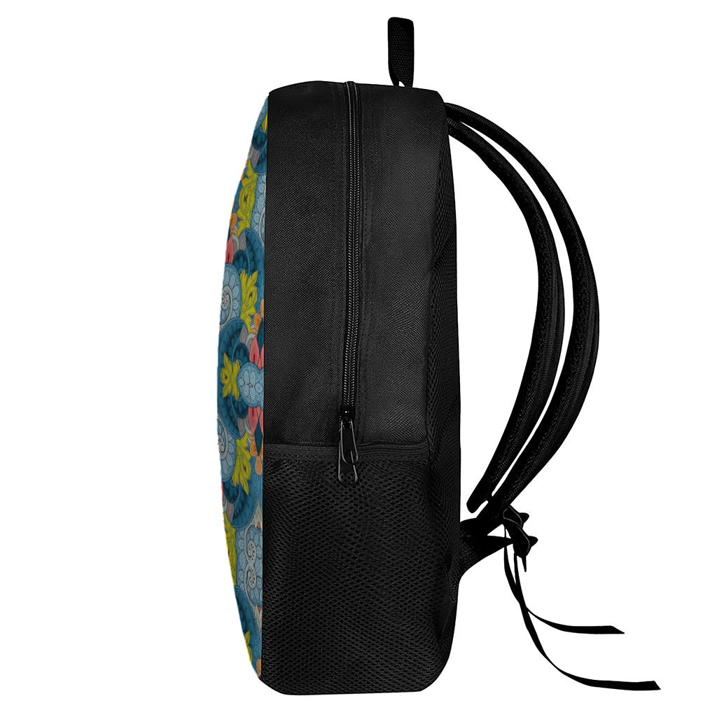 Native Tribal Bohemian Pattern Print 17 Inch Backpack