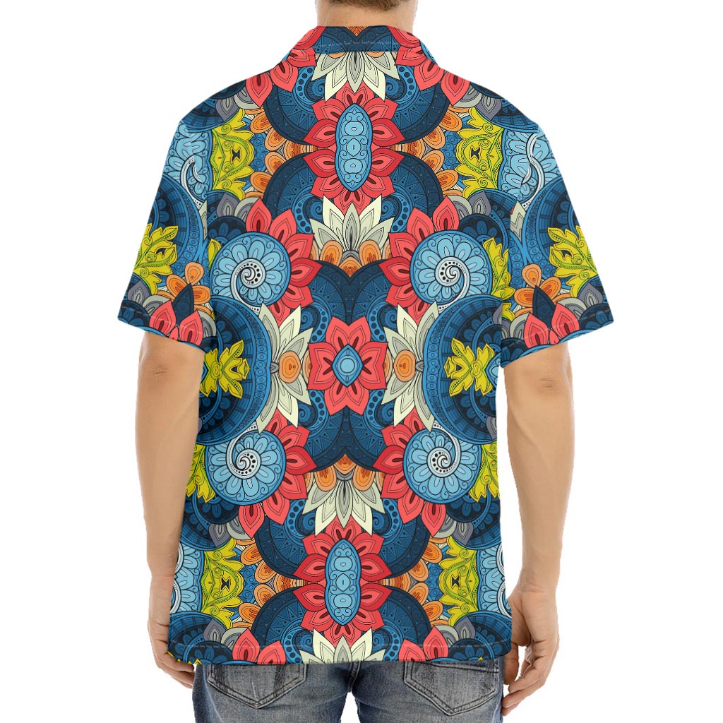 Native Tribal Bohemian Pattern Print Aloha Shirt