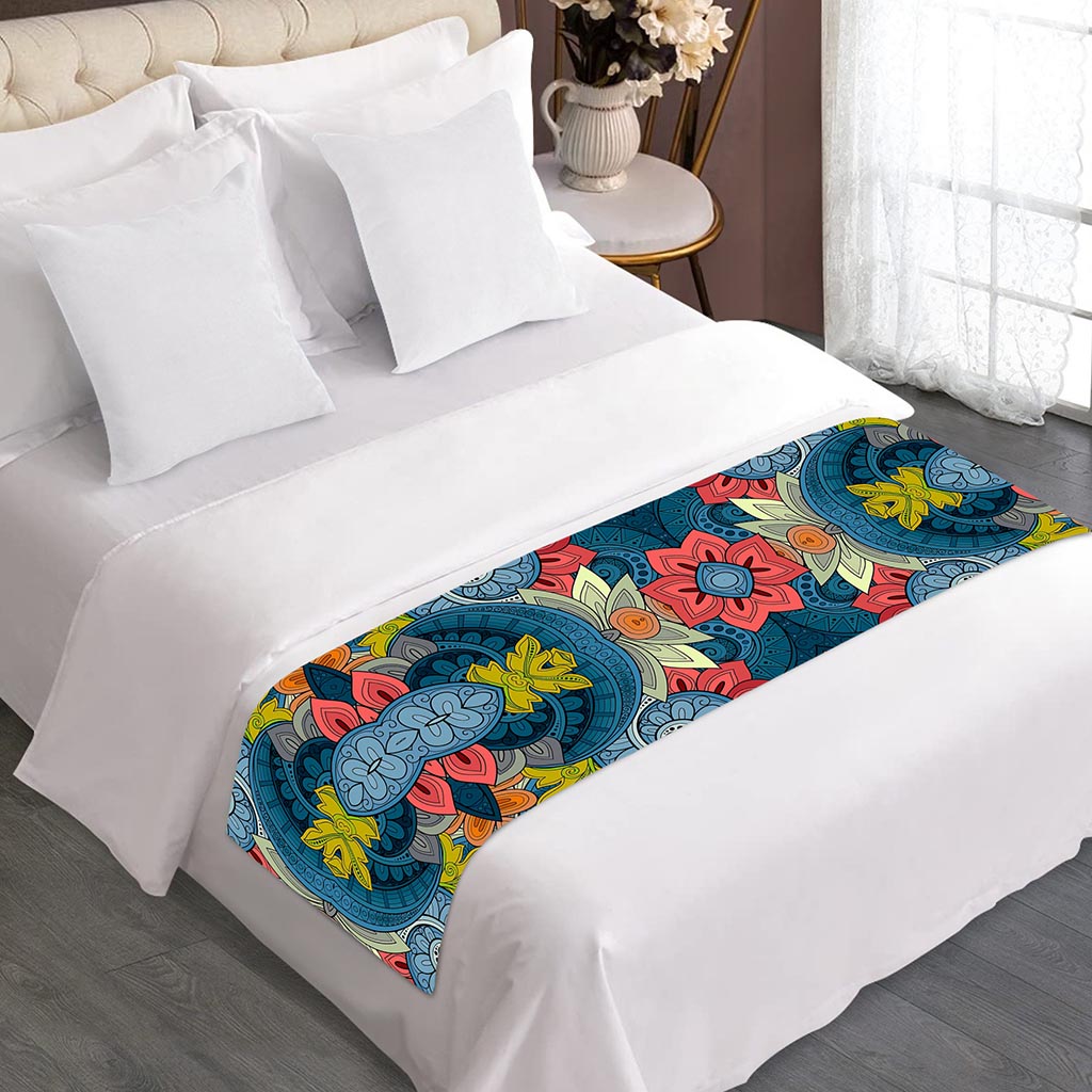 Native Tribal Bohemian Pattern Print Bed Runner