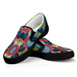 Native Tribal Bohemian Pattern Print Black Slip On Sneakers