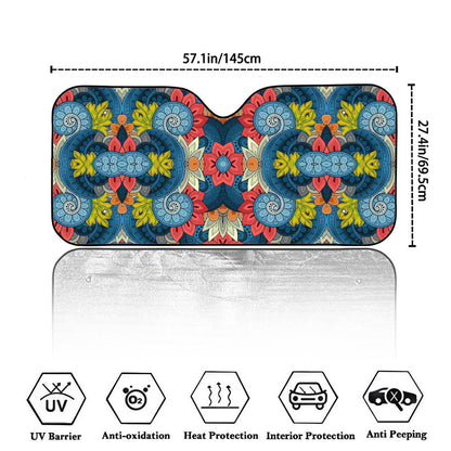 Native Tribal Bohemian Pattern Print Car Windshield Sun Shade