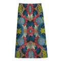 Native Tribal Bohemian Pattern Print Cotton Front Slit Maxi Skirt