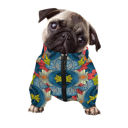 Native Tribal Bohemian Pattern Print Dog Zip Up Jacket