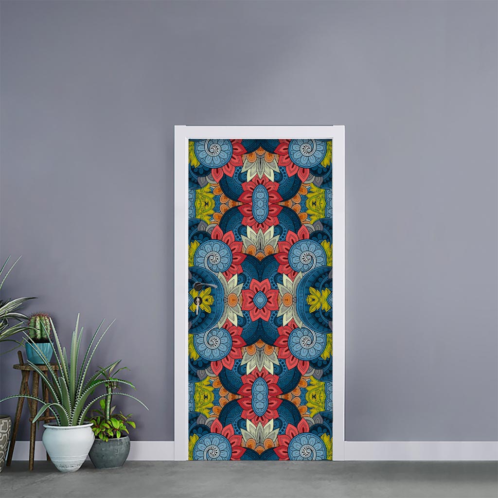 Native Tribal Bohemian Pattern Print Door Sticker