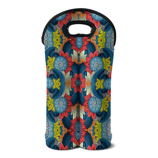 Native Tribal Bohemian Pattern Print Double Neoprene Wine Tote
