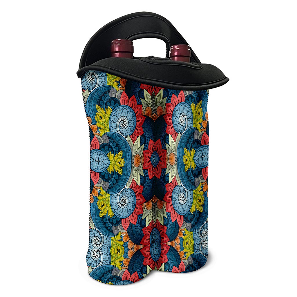 Native Tribal Bohemian Pattern Print Double Neoprene Wine Tote