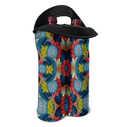 Native Tribal Bohemian Pattern Print Double Neoprene Wine Tote