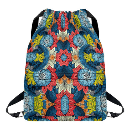 Native Tribal Bohemian Pattern Print Drawstring Backpack