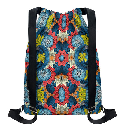 Native Tribal Bohemian Pattern Print Drawstring Backpack