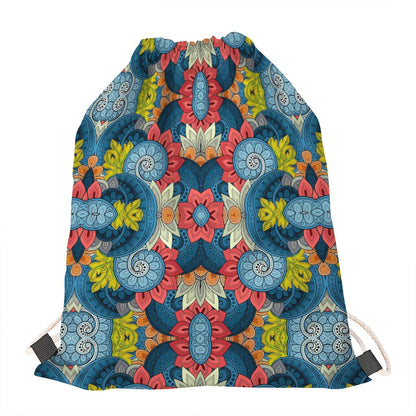 Native Tribal Bohemian Pattern Print Drawstring Bag
