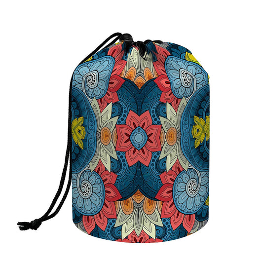 Native Tribal Bohemian Pattern Print Drawstring Makeup Bag