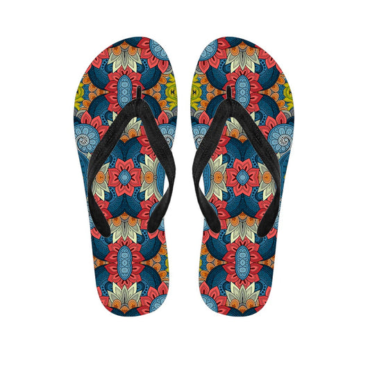 Native Tribal Bohemian Pattern Print Flip Flops