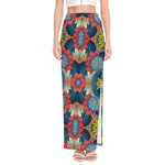 Native Tribal Bohemian Pattern Print High Slit Maxi Skirt