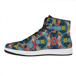 Native Tribal Bohemian Pattern Print High Top Leather Sneakers