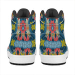 Native Tribal Bohemian Pattern Print High Top Leather Sneakers