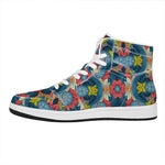 Native Tribal Bohemian Pattern Print High Top Leather Sneakers