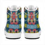 Native Tribal Bohemian Pattern Print High Top Leather Sneakers