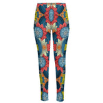 Native Tribal Bohemian Pattern Print High-Waisted Pocket Leggings