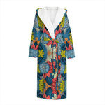 Native Tribal Bohemian Pattern Print Hooded Bathrobe