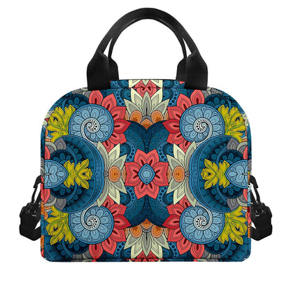 Native Tribal Bohemian Pattern Print Insulated Lunch Bag