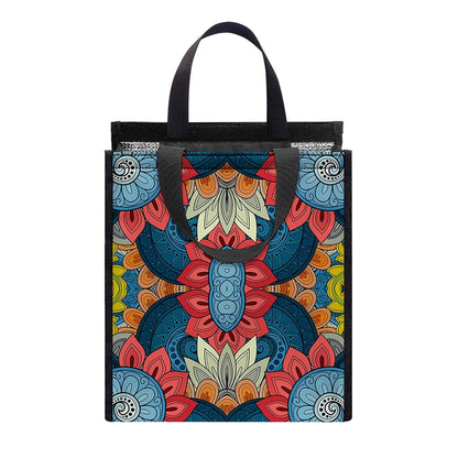 Native Tribal Bohemian Pattern Print Insulated Lunch Tote