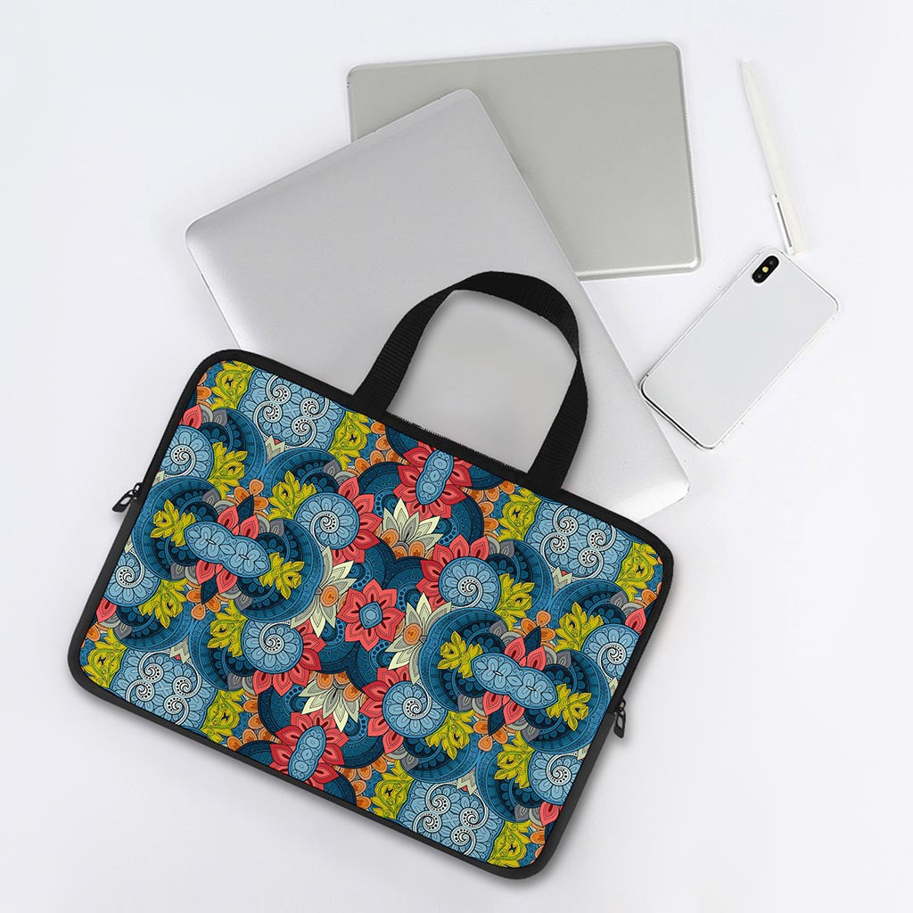 Native Tribal Bohemian Pattern Print Laptop Sleeve With Handle
