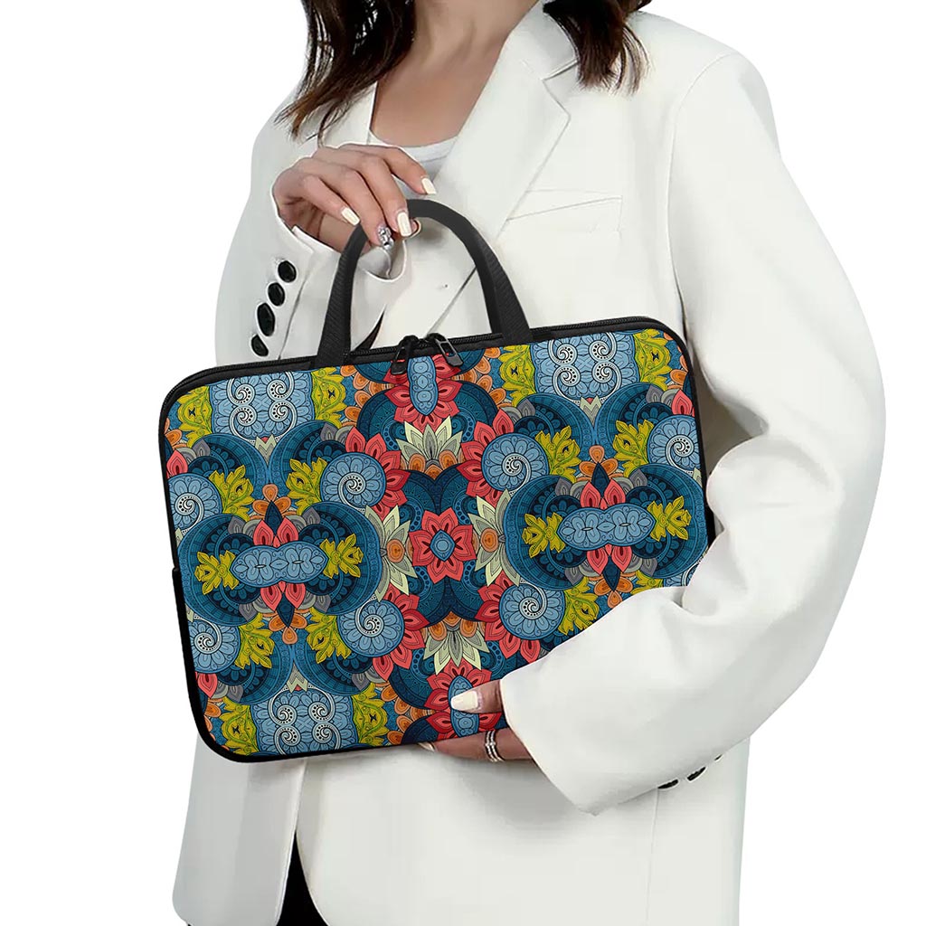 Native Tribal Bohemian Pattern Print Laptop Sleeve With Handle