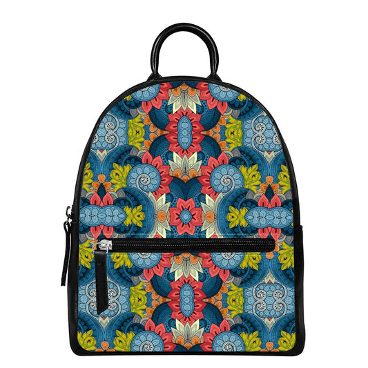 Native Tribal Bohemian Pattern Print Leather Backpack