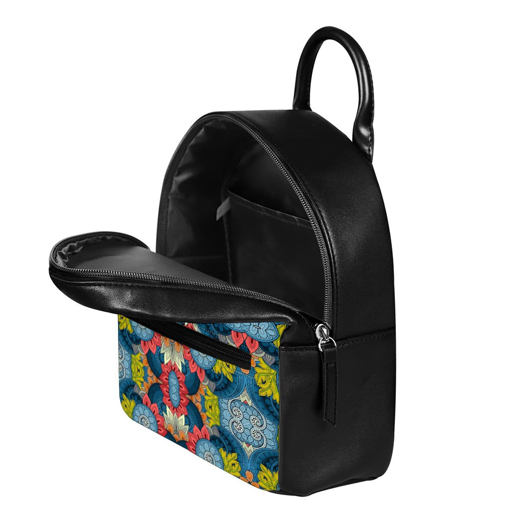 Native Tribal Bohemian Pattern Print Leather Backpack