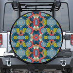 Native Tribal Bohemian Pattern Print Leather Spare Tire Cover