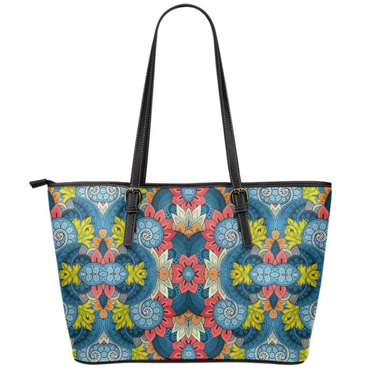 Native Tribal Bohemian Pattern Print Leather Tote Bag