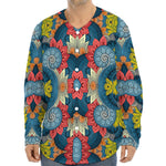 Native Tribal Bohemian Pattern Print Long Sleeve Baseball Jersey