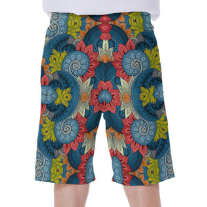 Native Tribal Bohemian Pattern Print Men's Beach Shorts