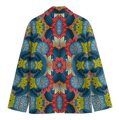 Native Tribal Bohemian Pattern Print Men's Cotton Blazer