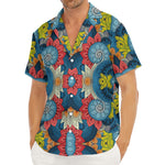 Native Tribal Bohemian Pattern Print Men's Deep V-Neck Shirt