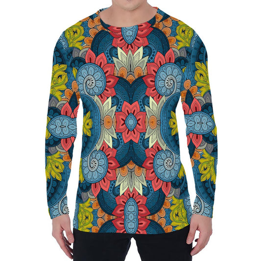 Native Tribal Bohemian Pattern Print Men's Long Sleeve T-Shirt