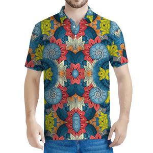 Native Tribal Bohemian Pattern Print Men's Polo Shirt