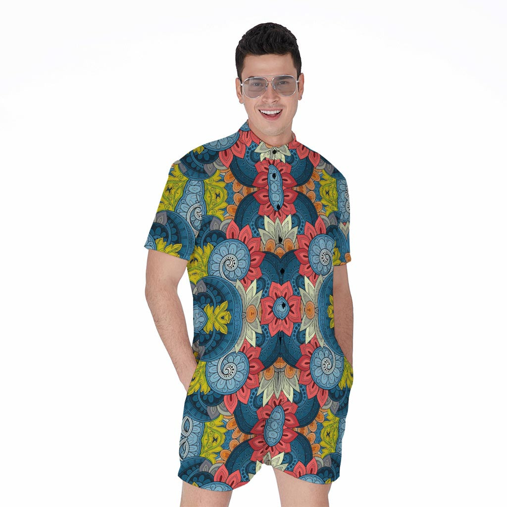 Native Tribal Bohemian Pattern Print Men's Rompers
