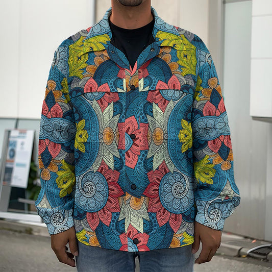 Native Tribal Bohemian Pattern Print Men's Shirt Jacket