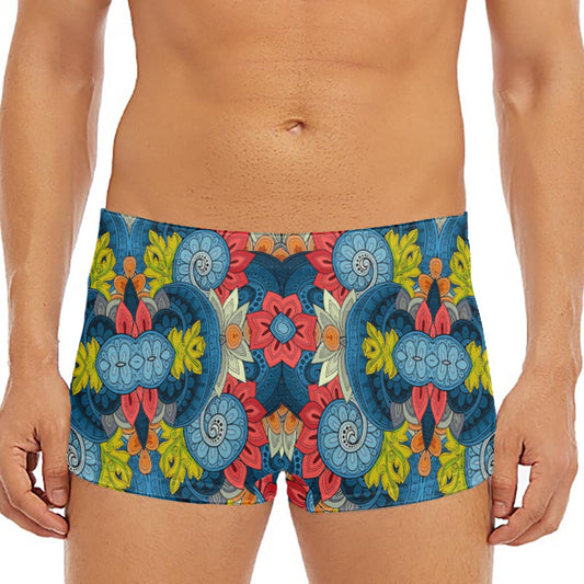 Native Tribal Bohemian Pattern Print Men's Short Boxer Briefs