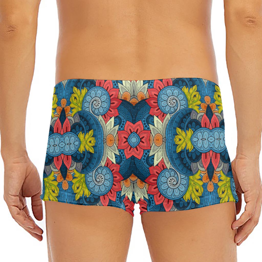 Native Tribal Bohemian Pattern Print Men's Short Boxer Briefs