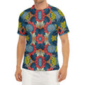 Native Tribal Bohemian Pattern Print Men's Short Sleeve Rash Guard