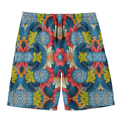 Native Tribal Bohemian Pattern Print Men's Swim Trunks