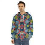 Native Tribal Bohemian Pattern Print Men's Velvet Pullover Hoodie