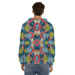 Native Tribal Bohemian Pattern Print Men's Velvet Pullover Hoodie