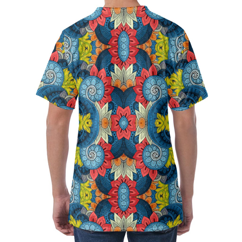 Native Tribal Bohemian Pattern Print Men's Velvet T-Shirt