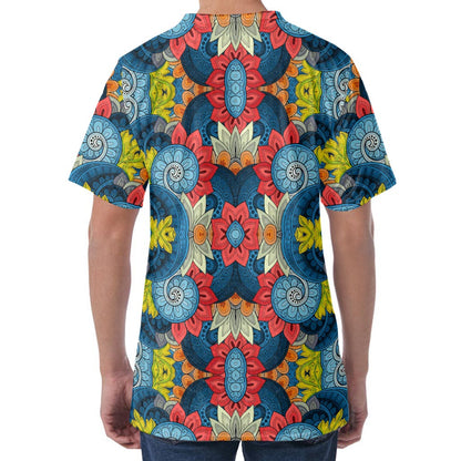 Native Tribal Bohemian Pattern Print Men's Velvet T-Shirt
