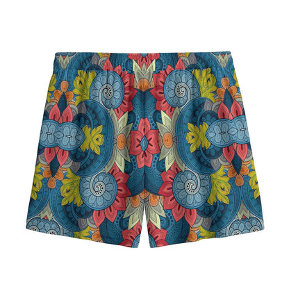 Native Tribal Bohemian Pattern Print Mesh Shorts